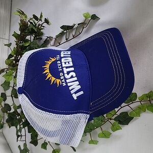 NEW TWISTED TEA TRUCKER STYLE BLUE, WHITE & YELLOW MESH CAP/ HAT
